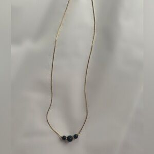 Vintage crown Trifari gold with black bead necklace. Excellent condition.